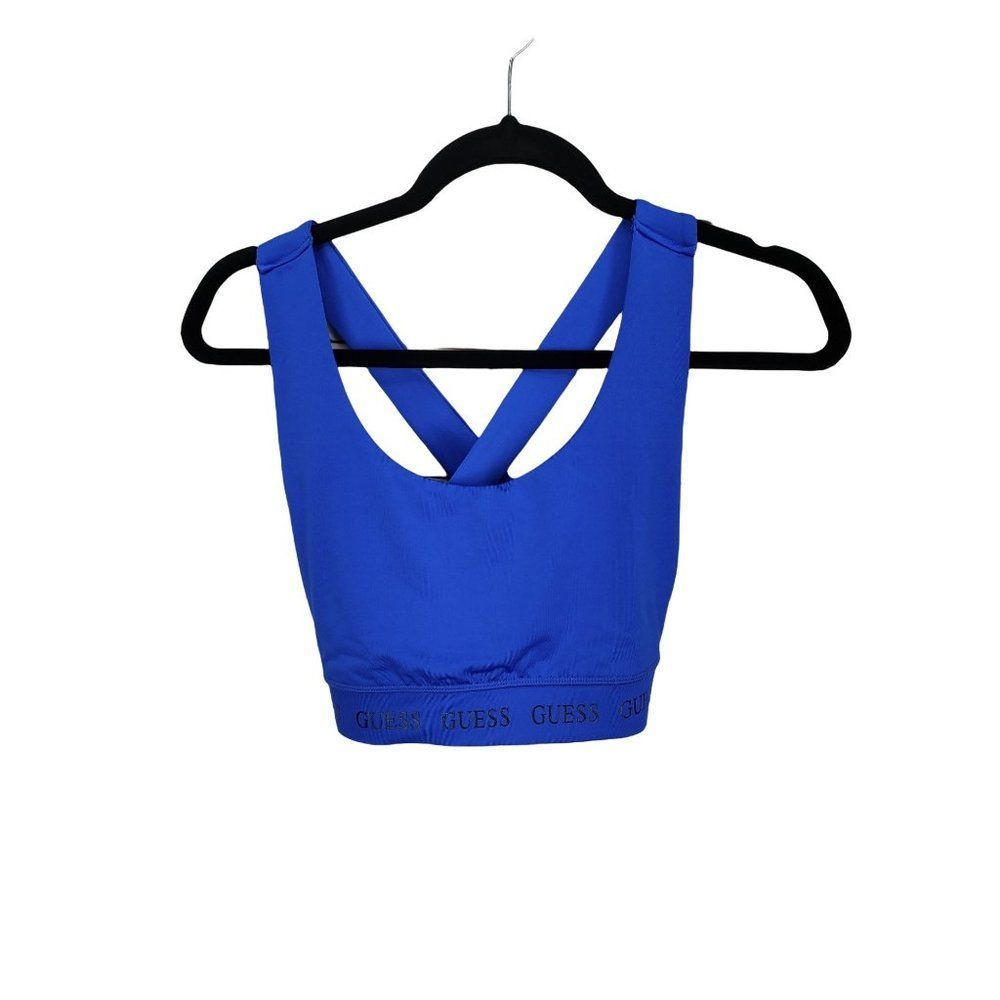 Guess Rubye Sherry Active Top Sports Bra in Macaw Blue Size‎ S Small